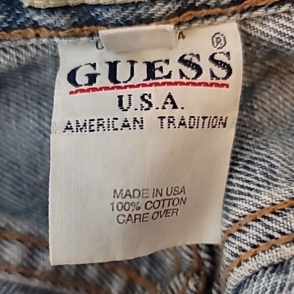 Guess Jeans Men's Size 28 Blue Button Fly  USA Demin Vintage T71 - Picture 12 of 16